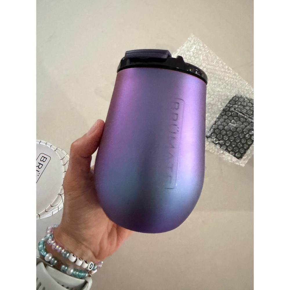 Brumate Uncork'd XL Insulated Wine Tumbler Iridescent Purple Blue with Lid - Picture 4 of 12